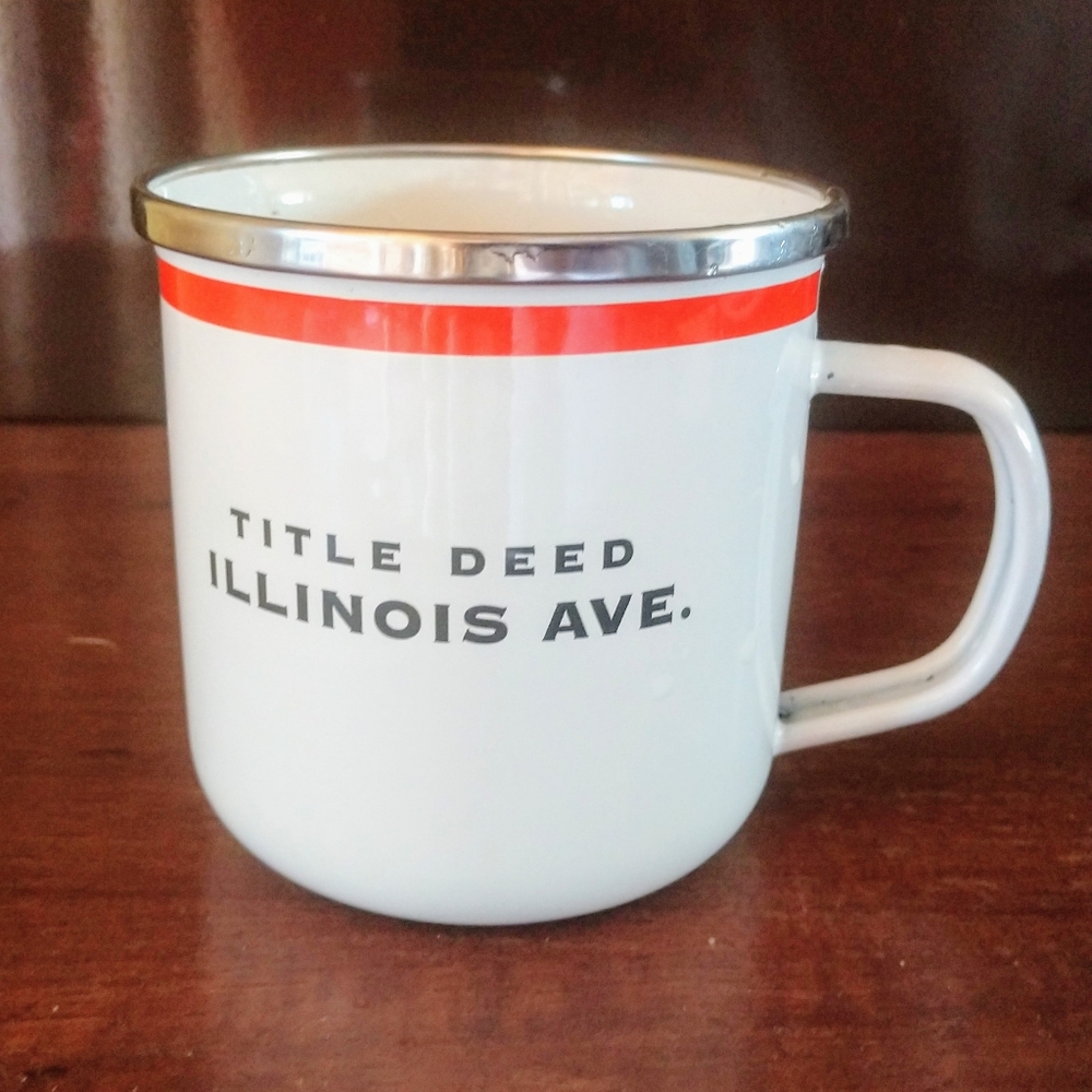 EUC Monopoly HasbroIllinois Metal Enameled Title D